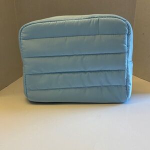 Ulta Light Blue Quilted Cosmetic Bag